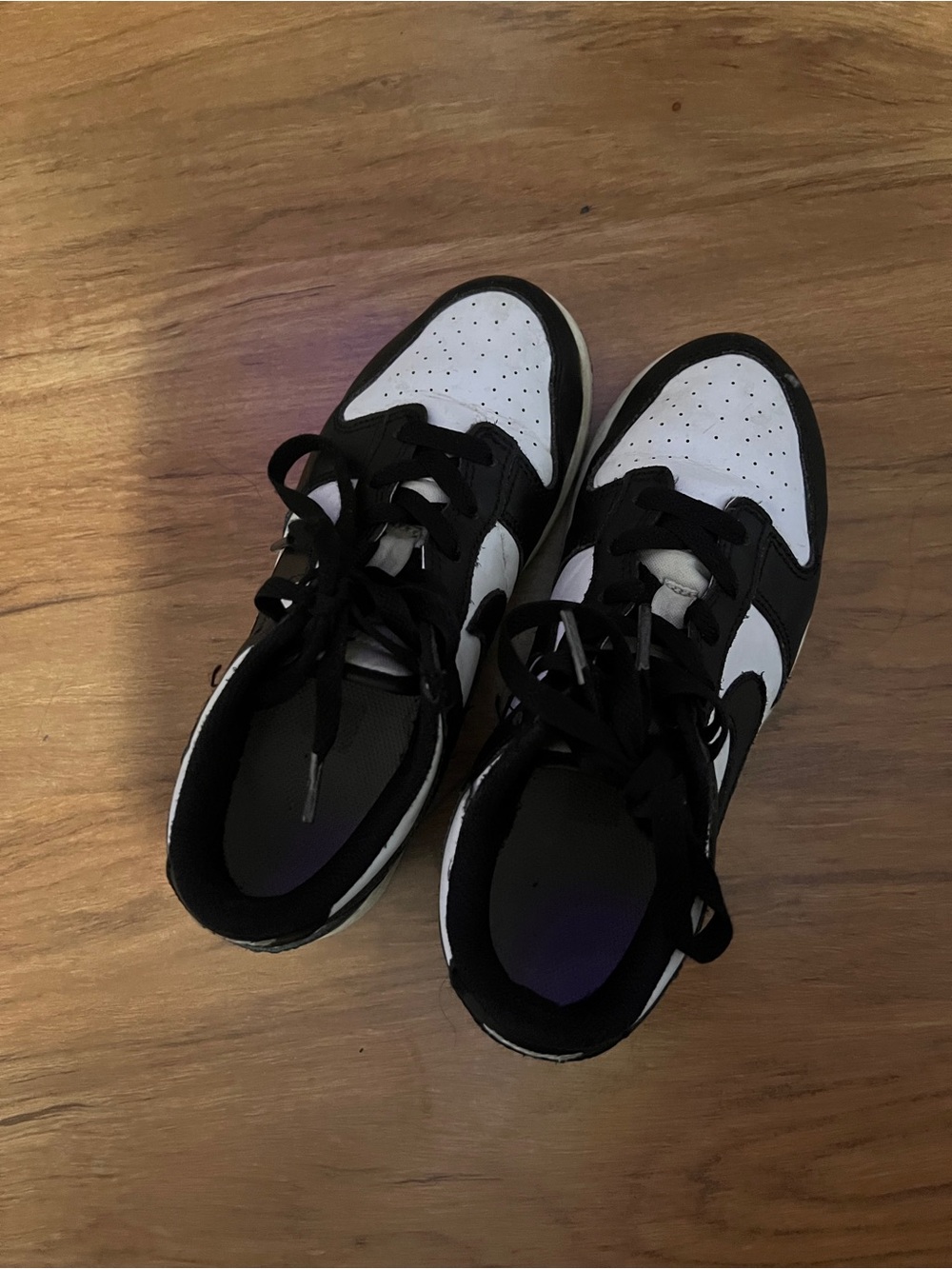 Nike Kids Black and White Low-Top Sneakers